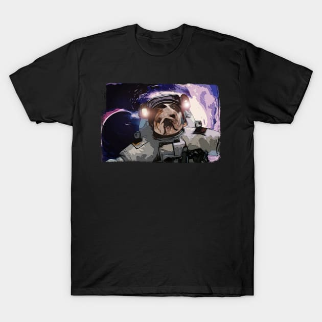 astrodog bulldog T-Shirt by ElArrogante